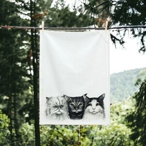 NWT 3 Cats Cotton Tea Towel 🐱🐾